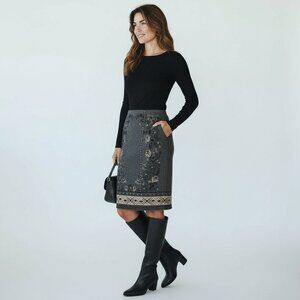 Max Studio knit pattern skirt size small